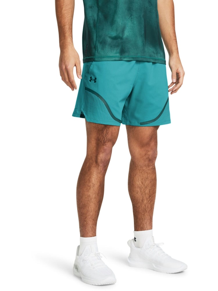 Under Armour Teal Blue Vanish Shorts - Image 2 of 4 Under Armour Teal Blue Vanish Shorts - Image 2 of 4