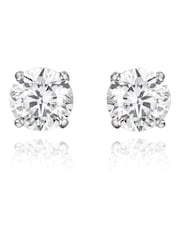 Beaverbrooks 9ct Silver Cubic Zirconia Stud Earrings - Image 1 of 3