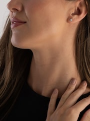 Beaverbrooks 9ct Silver Cubic Zirconia Stud Earrings - Image 2 of 3