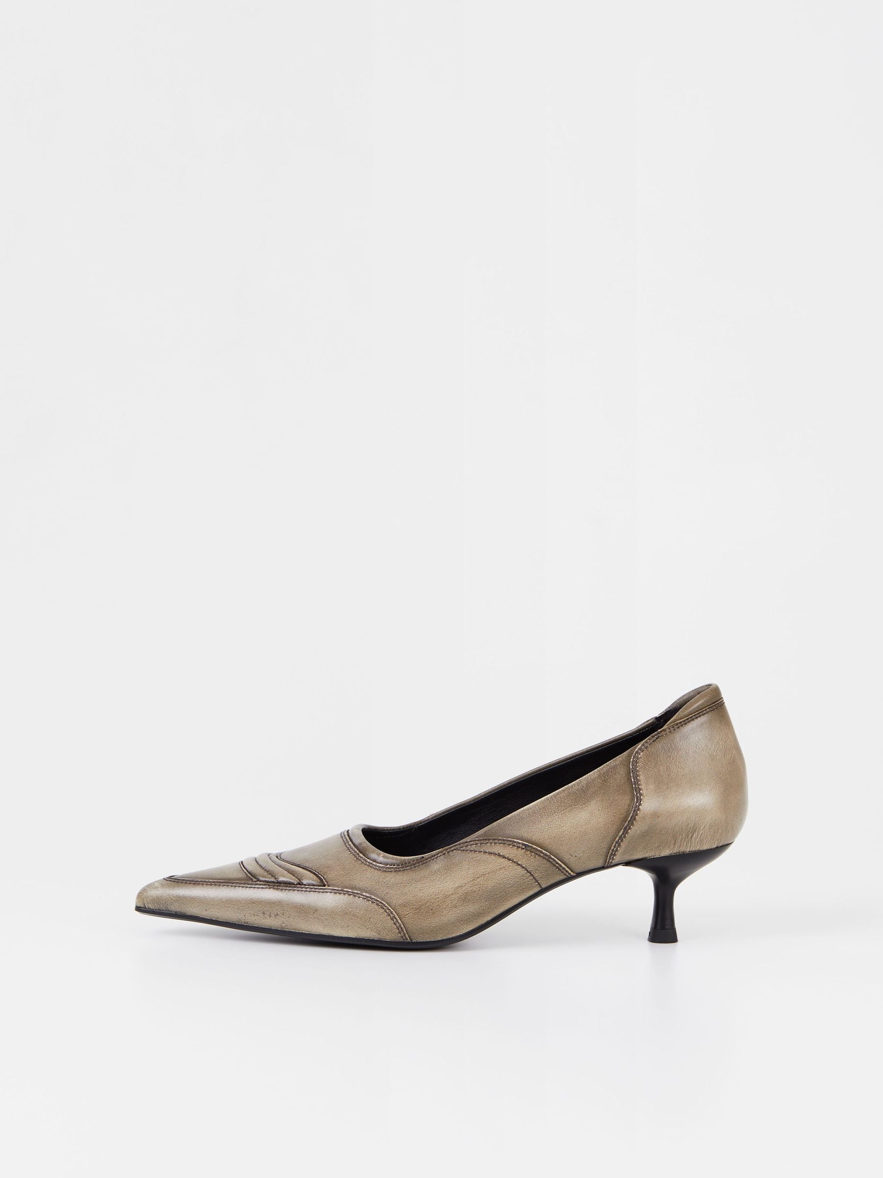 Buy Vagabond Grey Lykke Moto Detail Kitten Heels from Next Luxembourg