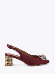 Kurt Geiger London Red Chelsea Block Slingback Shoes - Image 1 of 5