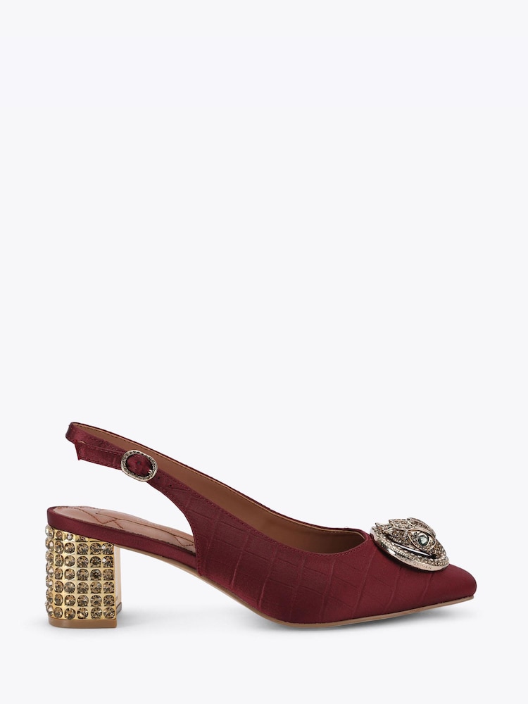 Kurt Geiger London Red Chelsea Block Slingback Shoes - Image 1 of 5