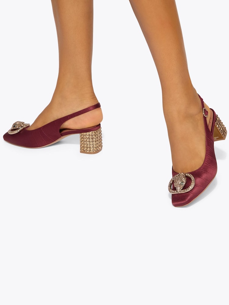 Kurt Geiger London Red Chelsea Block Slingback Shoes - Image 5 of 5
