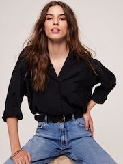 Mint Velvet Black Throw On Shirt - Image 1 of 6