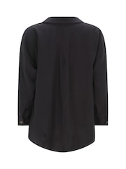 Mint Velvet Black Throw On Shirt - Image 6 of 6