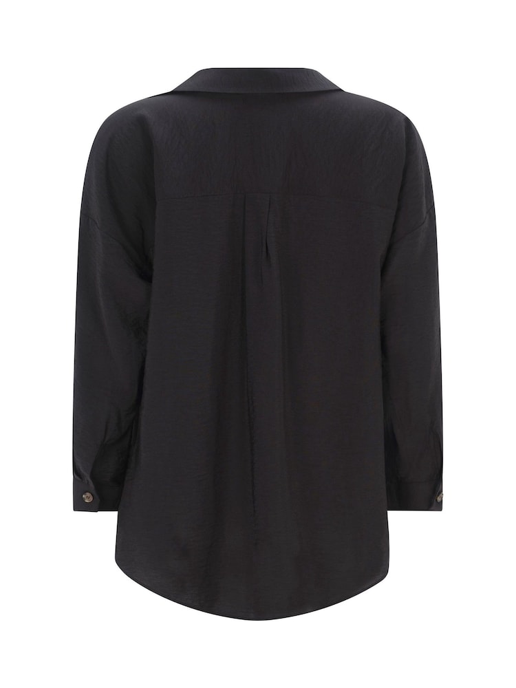 Mint Velvet Black Throw On Shirt - Image 6 of 6