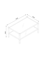 Rockett St George Clear Gold and Glass Coffee Table - Image 6 of 6