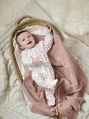 Mamas & Papas x Laura Ashley Cream Broderie Collar All-In-One - Image 1 of 5