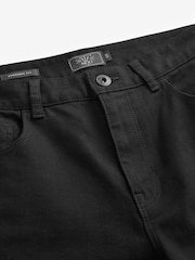 Black Solid Single Straight Fit Classic Stretch Jeans - Image 10 of 10