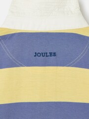 Joules Ozzy Navy/Yellow Stripe Jersey Short Sleeve Rugby Shirt - Image 7 of 7