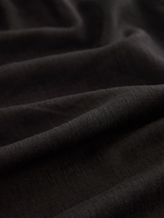 Black Puff Sleeve Midi Dress - Image 6 of 6