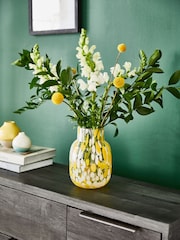 Yellow Confetti Glass Flower Vase - Image 1 of 4