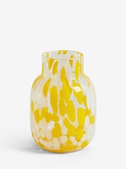 Yellow Confetti Glass Flower Vase - Image 2 of 4