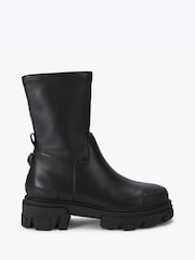 Kurt Geiger London Black Trail Leather Sock Ankle Boots - Image 1 of 5