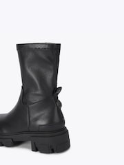 Kurt Geiger London Black Trail Leather Sock Ankle Boots - Image 3 of 5