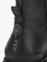 Kurt Geiger London Black Trail Leather Sock Ankle Boots - Image 4 of 5