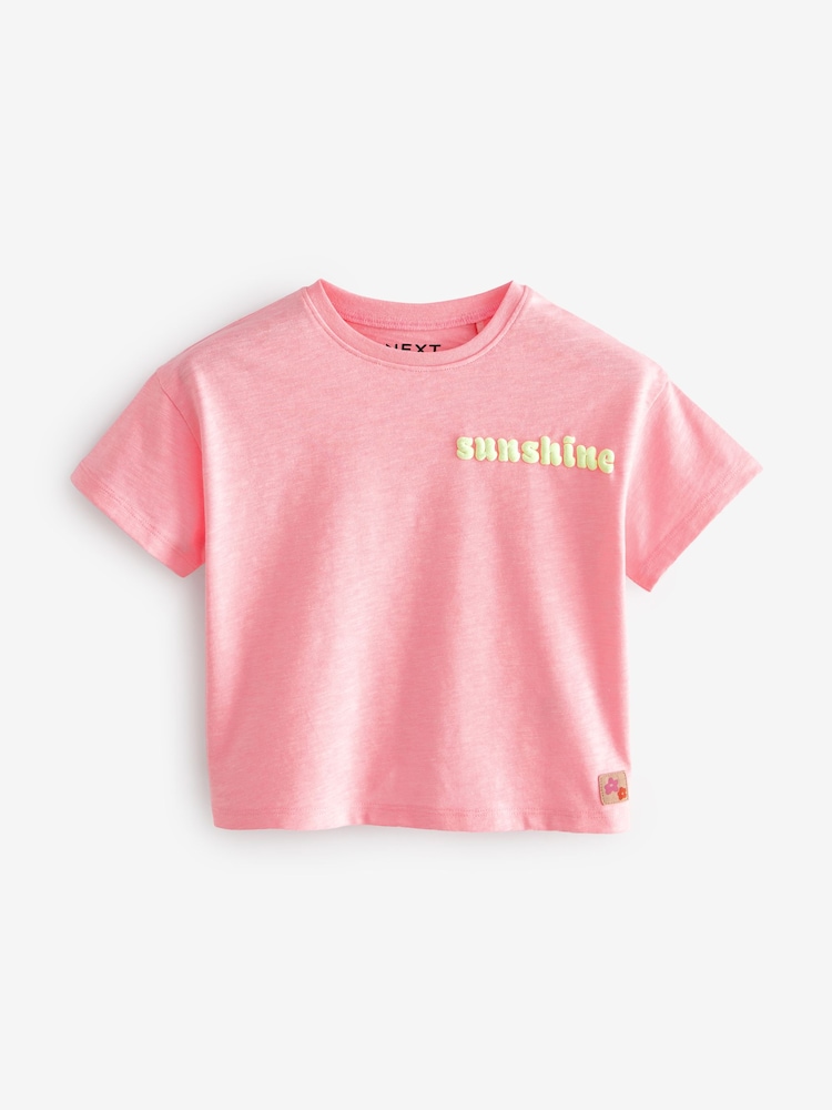 Rainbow Pink 100% Cotton Short Sleeve T-Shirt 4 Pack (3mths-7yrs) - Image 2 of 7