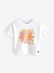 Rainbow Pink 100% Cotton Short Sleeve T-Shirt 4 Pack (3mths-7yrs) - Image 3 of 7