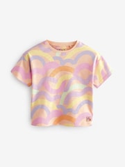 Rainbow Pink 100% Cotton Short Sleeve T-Shirt 4 Pack (3mths-7yrs) - Image 5 of 7