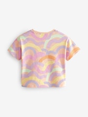 Rainbow Pink 100% Cotton Short Sleeve T-Shirt 4 Pack (3mths-7yrs) - Image 6 of 7
