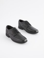 Black Standard Fit (F) School Leather Lace-Up Shoes - Image 1 of 9
