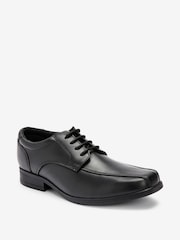 Black Standard Fit (F) School Leather Lace-Up Shoes - Image 3 of 9