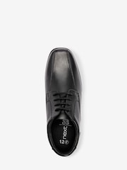 Black Standard Fit (F) School Leather Lace-Up Shoes - Image 4 of 9