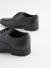 Black Standard Fit (F) School Leather Lace-Up Shoes - Image 7 of 9