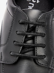Black Standard Fit (F) School Leather Lace-Up Shoes - Image 8 of 9