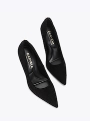 Carvela Black Incanto Suede Court Heeled Shoes - Image 3 of 5