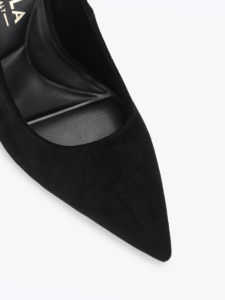 Carvela Black Incanto Suede Court Heeled Shoes - Image 5 of 5 Carvela Black Incanto Suede Court Heeled Shoes - Image 5 of 5