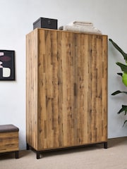 Dark Natural Bronx Oak Effect Wardrobe Dresser - Image 1 of 11