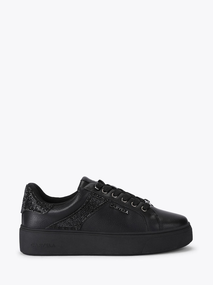 Carvela Black Gia Embellished Trainers - Image 1 of 5