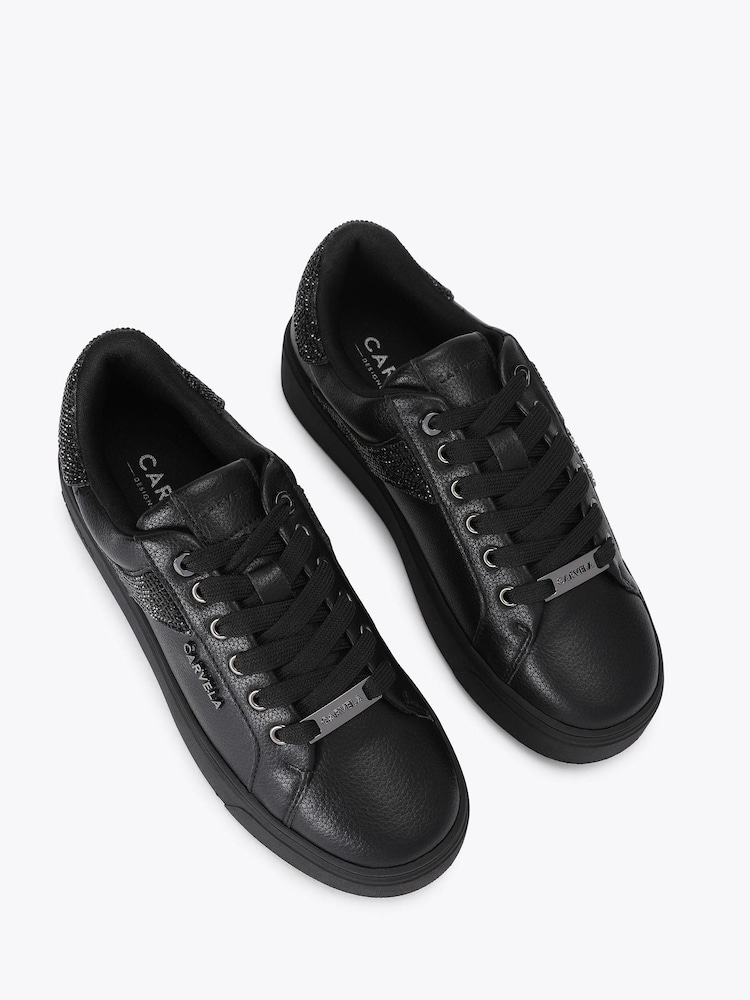 Carvela Black Gia Embellished Trainers - Image 2 of 5