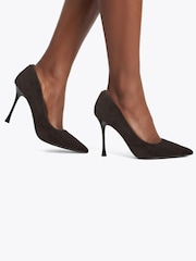 Carvela Brown Incanto Suede Court Heeled Shoes - Image 1 of 5