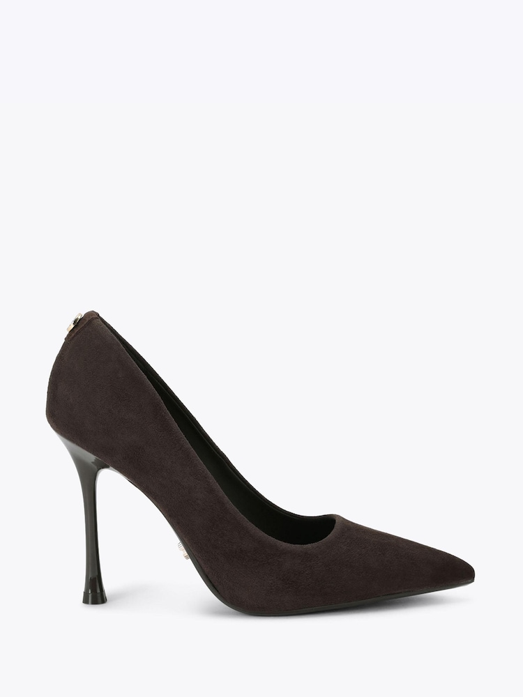 Carvela Brown Incanto Suede Court Heeled Shoes - Image 2 of 5