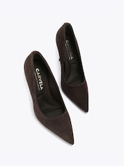 Carvela Brown Incanto Suede Court Heeled Shoes - Image 4 of 5