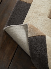 Monochrome Geometric Cut Shapes Rug - Image 5 of 6