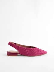 rožnata - Usnjeni čevlji s paneli in paščkom čez peto Forever Comfort® - Slika 5 iz 8