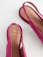 rožnata - Usnjeni čevlji s paneli in paščkom čez peto Forever Comfort® - Slika 6 iz 8