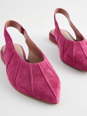 rožnata - Usnjeni čevlji s paneli in paščkom čez peto Forever Comfort® - Slika 7 iz 8