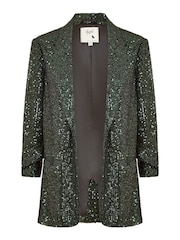 Yumi Green Sequin Blazer With Pockets - Image 5 of 5