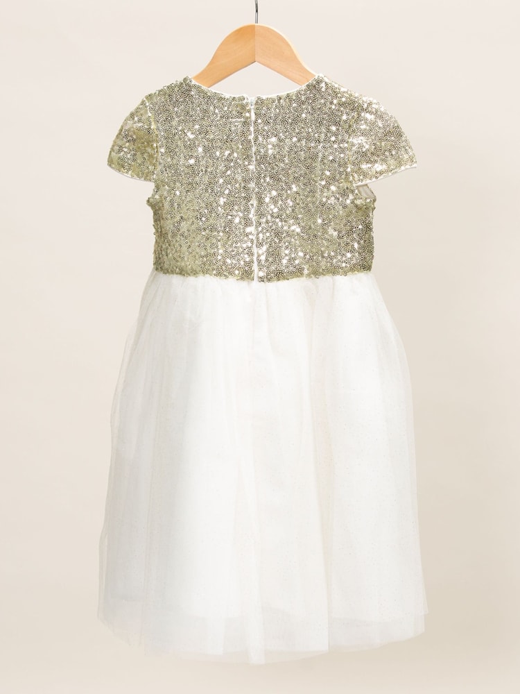 Miss Pink Sequin Top Waterfall Tulle Dress - Image 2 of 3