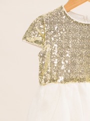 Miss Pink Sequin Top Waterfall Tulle Dress - Image 3 of 3
