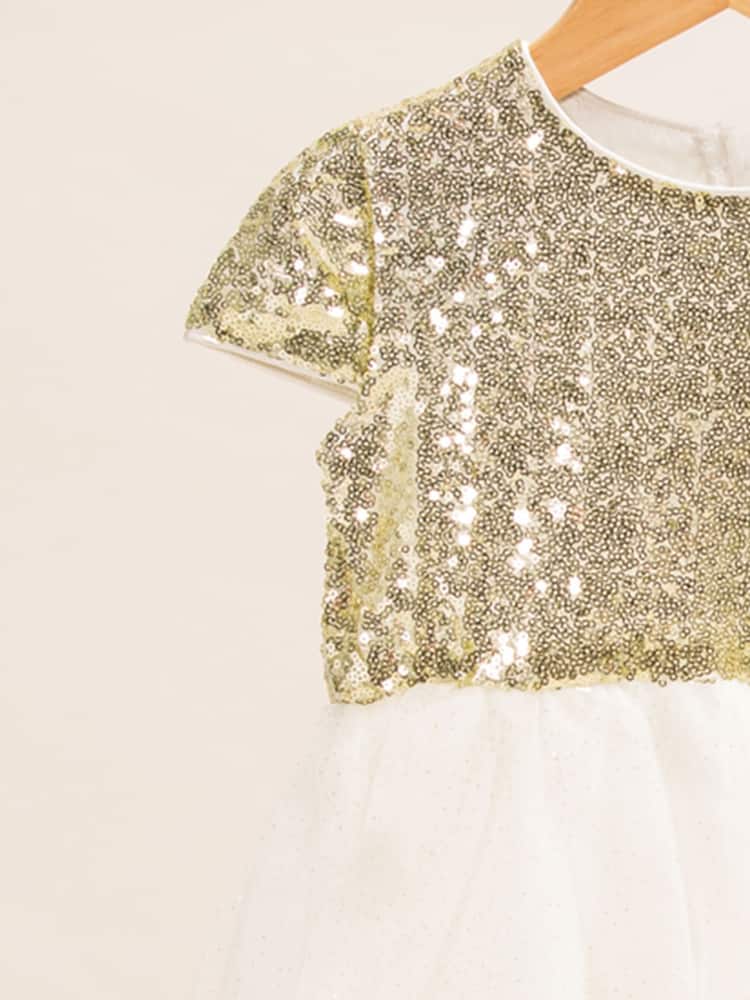 Miss Pink Sequin Top Waterfall Tulle Dress - Image 3 of 3