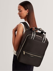 Ted Baker Black Icon Travel Underseat Cabin Backpack - Image 9 of 9