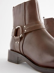 Brown Forever Comfort® Gaucho Biker Ankle Boots - Image 3 of 5