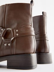 Brown Forever Comfort® Gaucho Biker Ankle Boots - Image 4 of 5