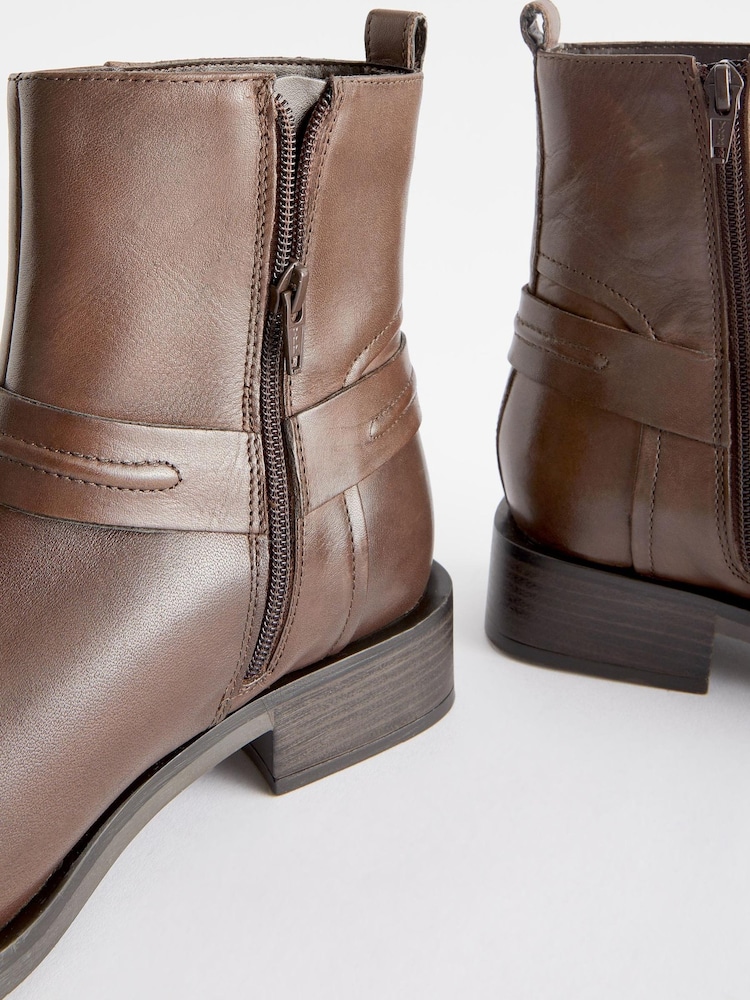 Brown Forever Comfort® Gaucho Biker Ankle Boots - Image 5 of 5 Brown Forever Comfort® Gaucho Biker Ankle Boots - Image 5 of 5