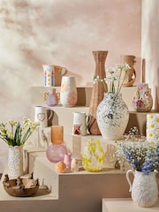 Multi Pretty Floral Print Ceramic Flower Vase - Image 2 of 5